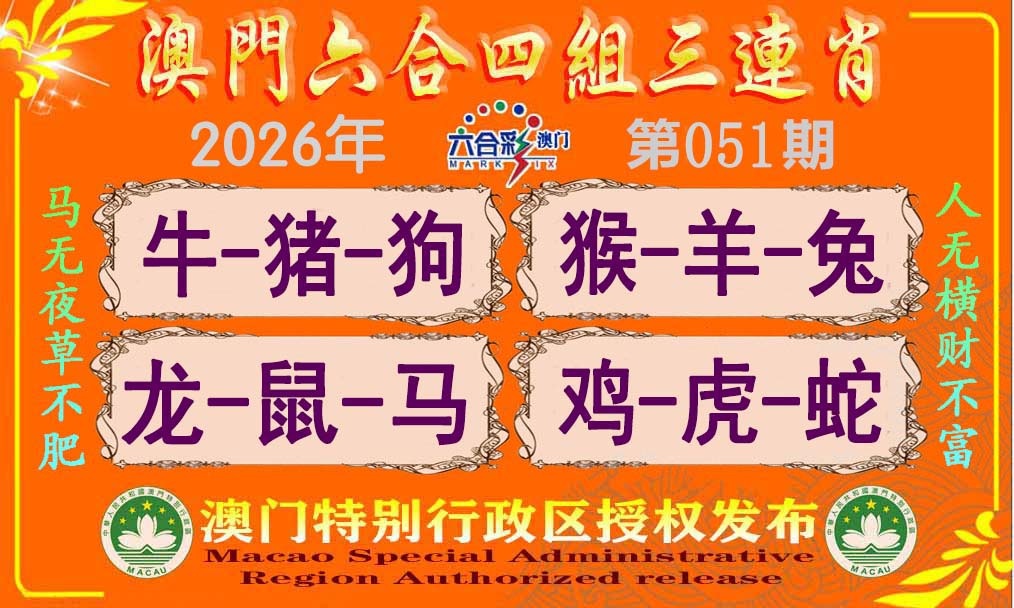 051期六合四组三连肖[图]