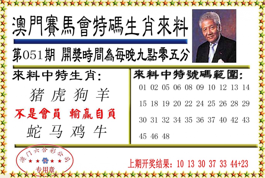 051期特码生肖来料[图]