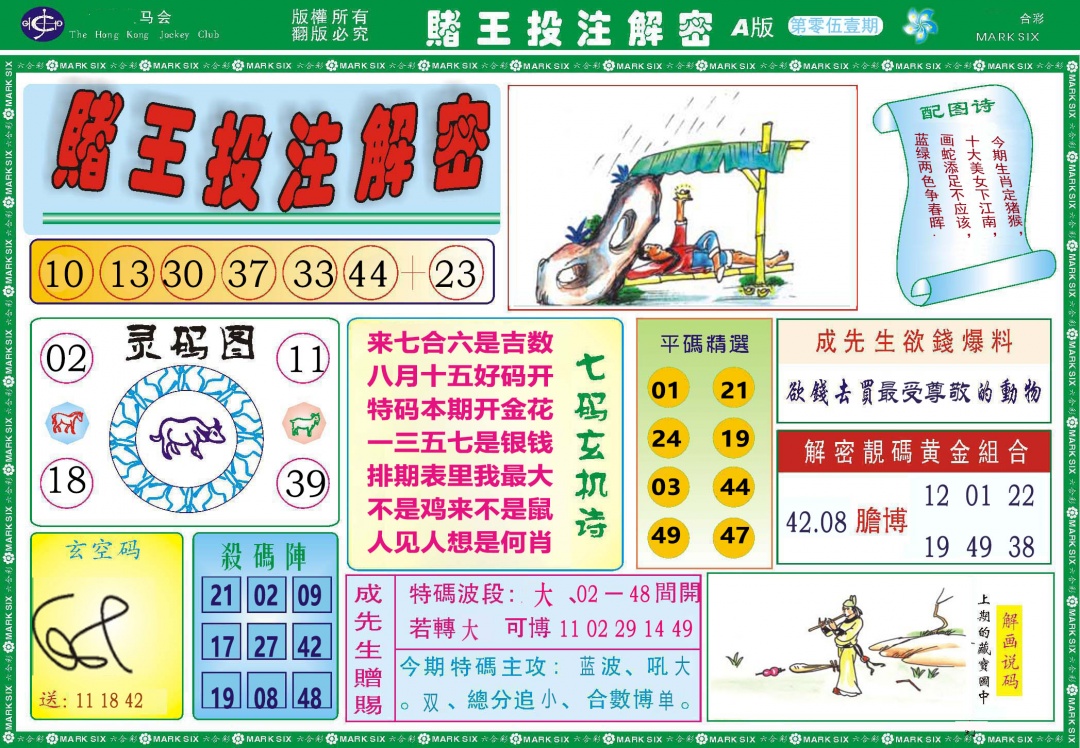 051期赌王投注解密[图]