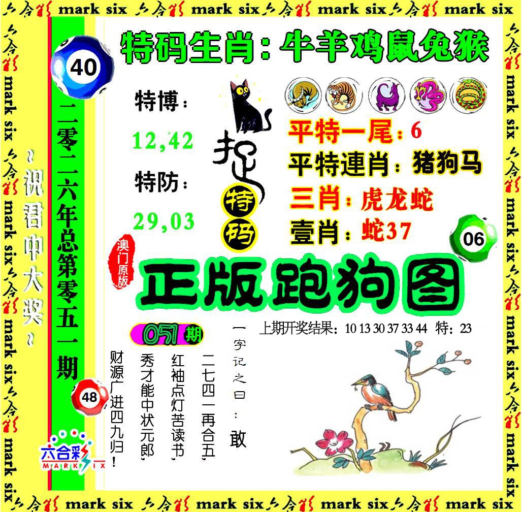051期正版跑狗图[图]