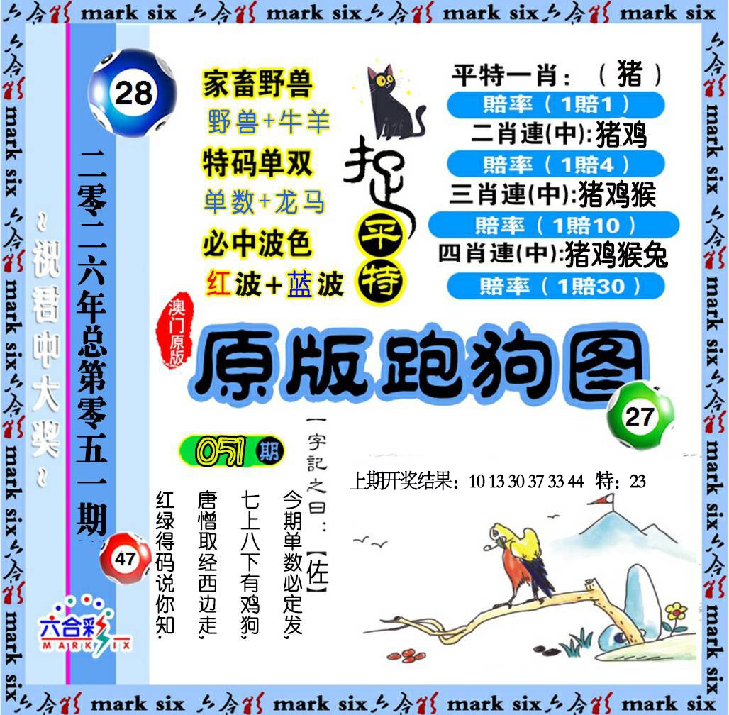 051期原版跑狗图[图]