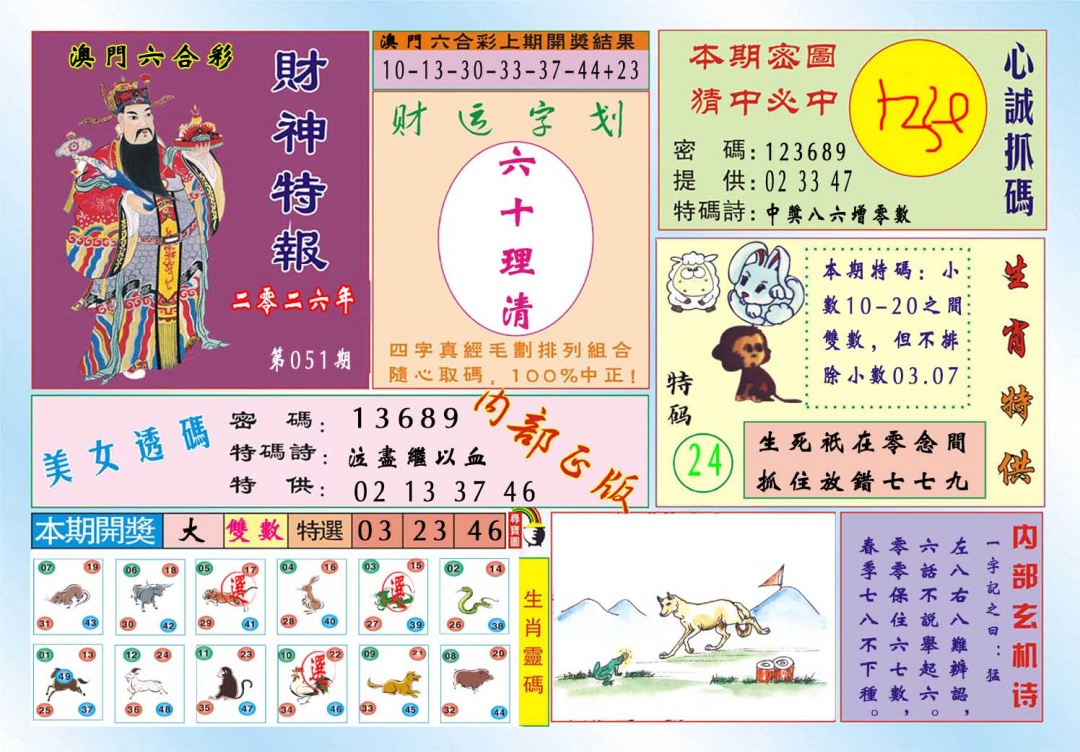 051期财神特报[图]