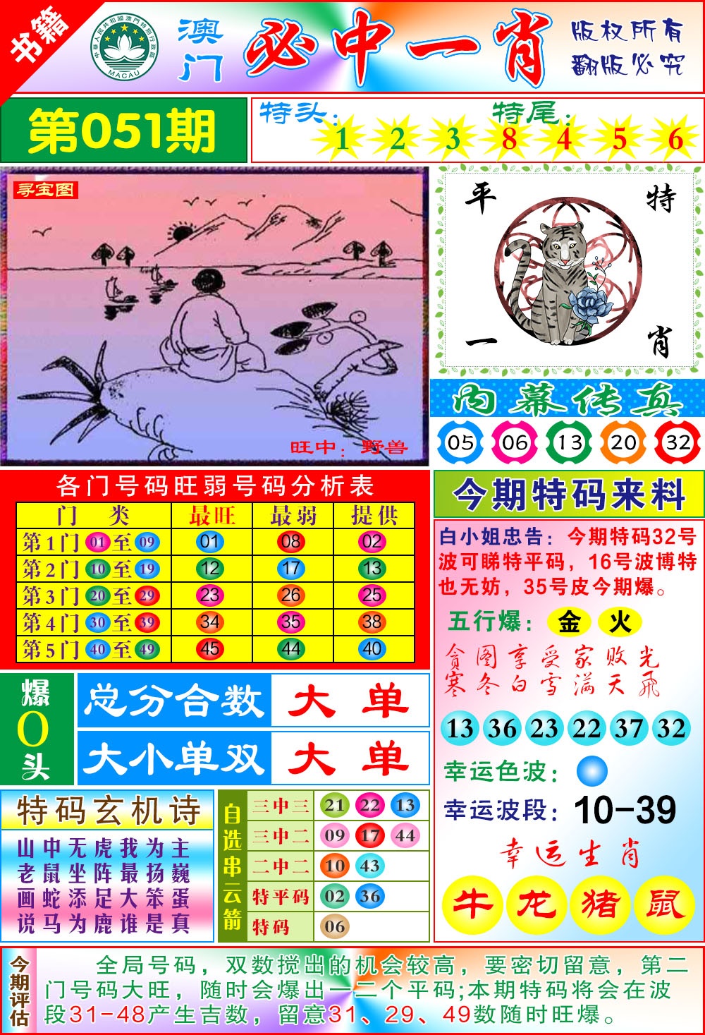 051期澳门玄机一特[图]