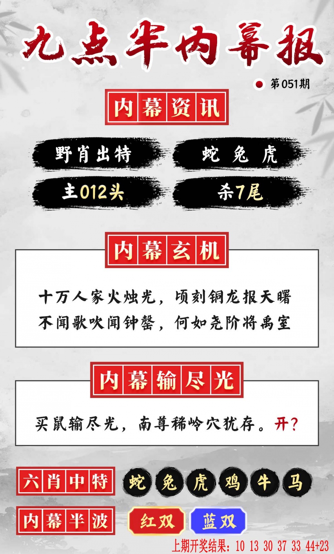 051期九点半内幕报[图]