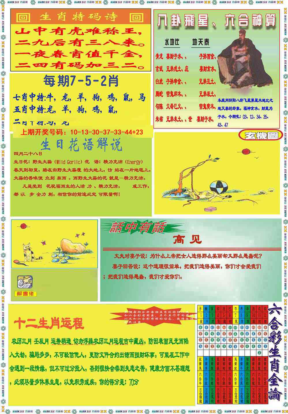 051期九龍马经B(推荐)[图]