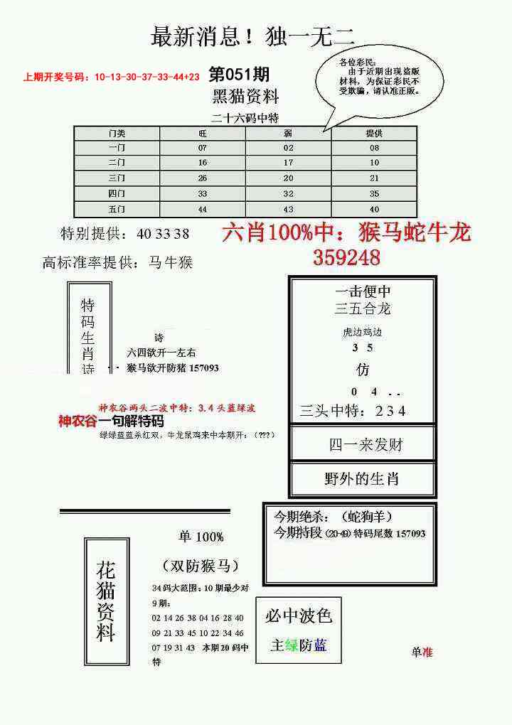 051期独一无二(正)[图]