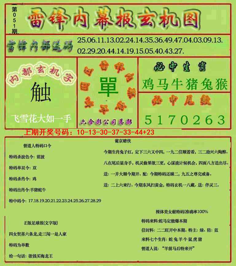 051期雷锋玄机报[图]