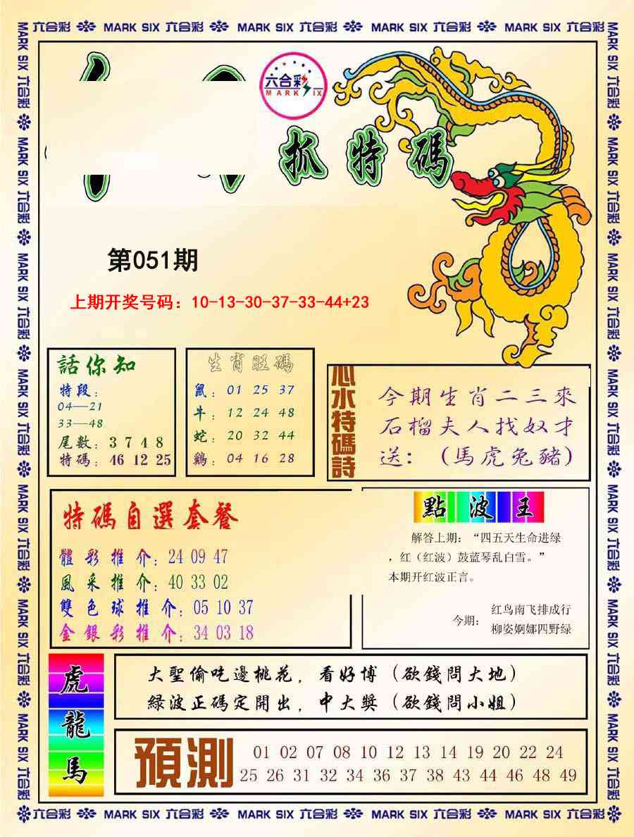 051期今日抓特码-A[图]
