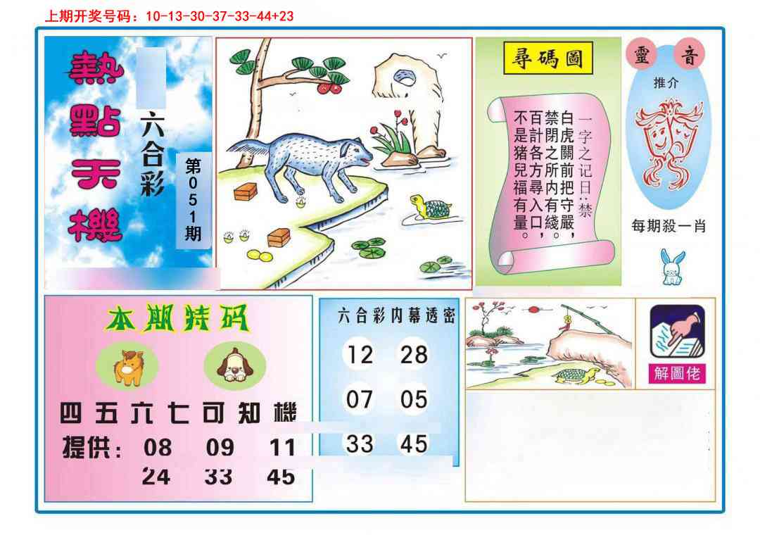 051期热点天机[图]