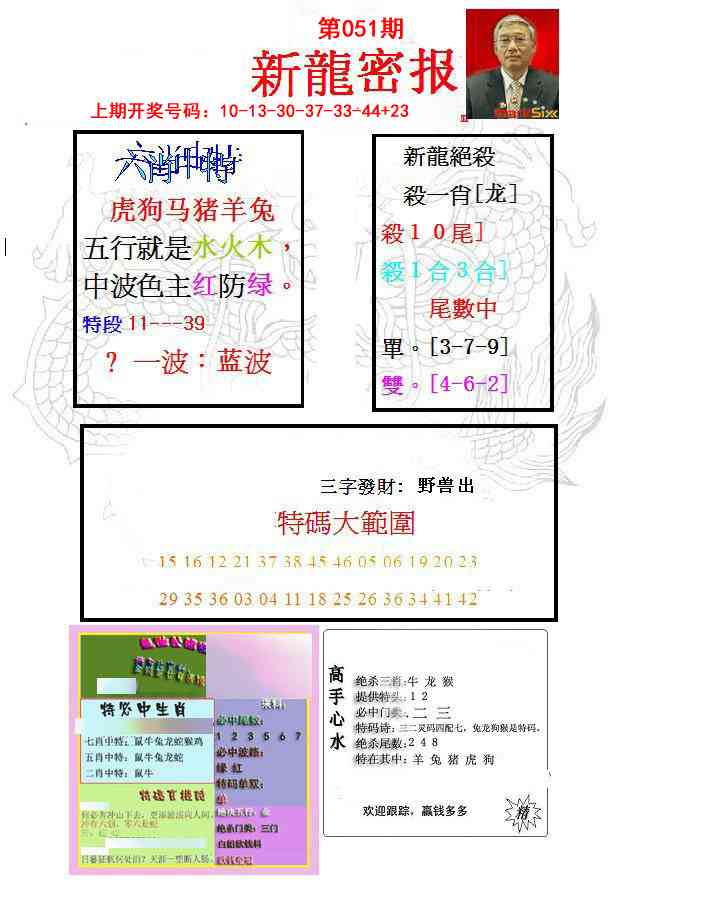051期新龙密报[图]