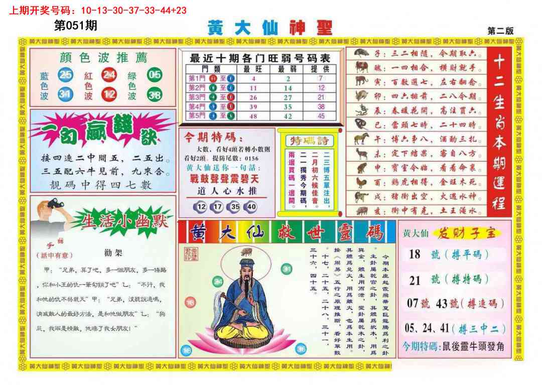 051期黄大仙神圣B[图]