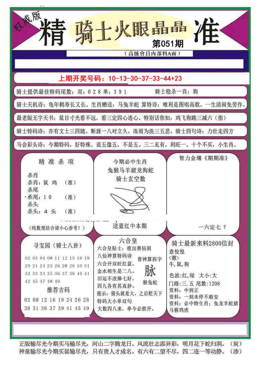 051期骑士火眼晶晶（正）[图]