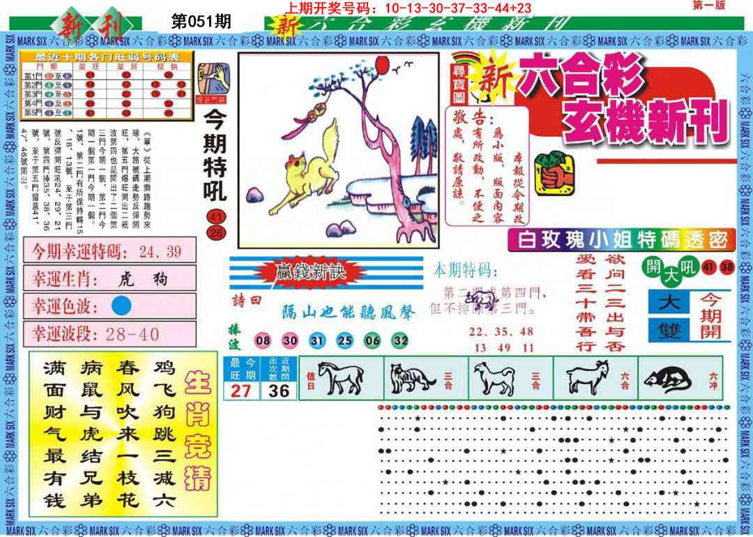 051期新六合彩特码新刊A[图]